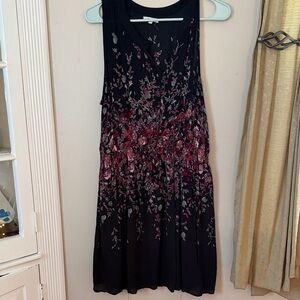 Maurices Black and Pink Floral Mini Dress
